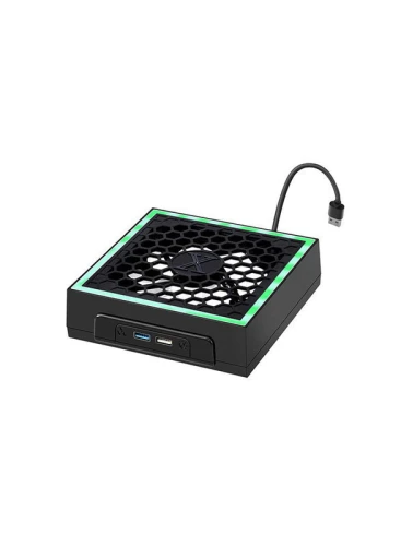 مروحة تبريد لوحدة التحكم Xbox Series X مع شريط إضاءة ملون