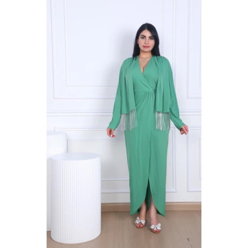 فستان سهرة طويل - تركواز