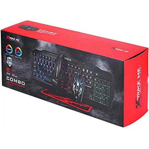 مجموعة الألعاب السلكية Xtrike-Me 4in1 مع ماوس - ماوس باد - لوحة مفاتيح - سماعة - CM-406