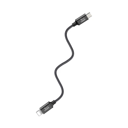 جيبل كابل آيفون شحن سريع USB-C مصنوع من القماش - أسود