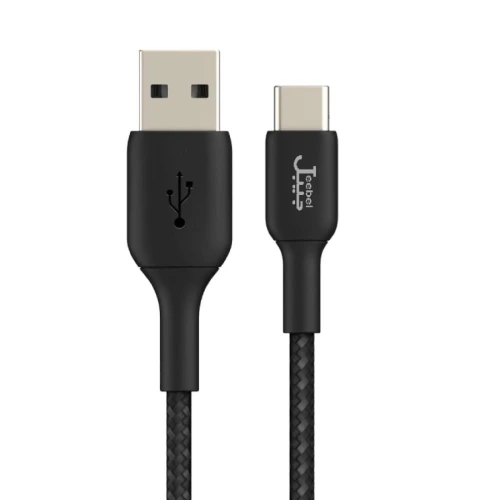 جيبل كابل قماش USB-A الى USB-C للشحن ونقل البيانات - أسود