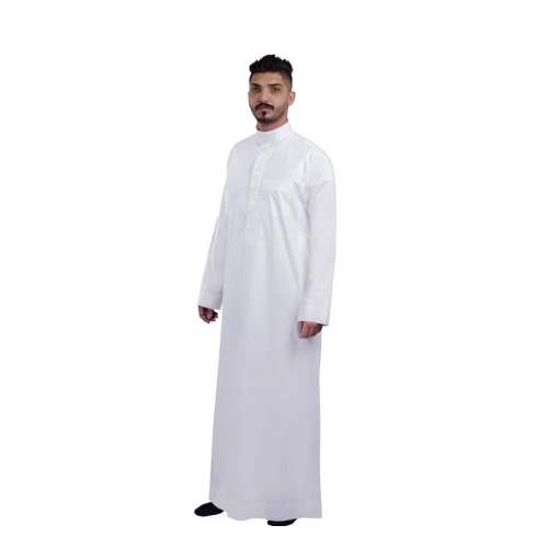 الأصيل ثوب رجالي بملمس قطني - أبيض