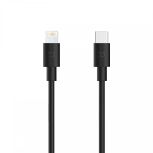 راف باور كابل Type-C الى Lightning - بطول 0.3 متر - أسود