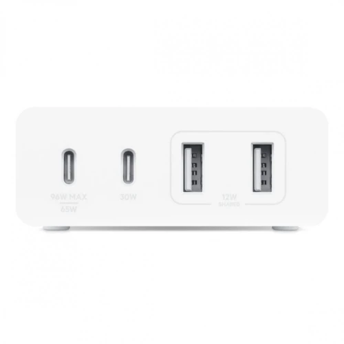 بيلكن شاحن بوست برو USB و Type-C - بقوة 108 واط - 4 منافذ - ابيض