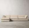 أريكة Alhome أنيقة على شكل حرف L مخملية باللون الأزرق الداكن، مقاس 90x250x170x45 سم، خشب سويدي