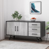 بوفيه Alhome رمادي MDF معاصر: ارفع مساحة معيشتك بتصميم عصري