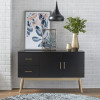 بوفيه Alhome Modern Black MDF: تخزين أنيق لمساحة المعيشة الخاصة بك