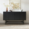 بوفيه Alhome Modern Black MDF: تخزين أنيق لمنزل معاصر
