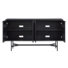 بوفيه Alhome Modern Black MDF: تخزين أنيق لمنزل معاصر