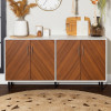 بوفيه Alhome Brown MDF: حل تخزين أنيق لمنزلك