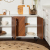 بوفيه Alhome Brown MDF: حل تخزين أنيق لمنزلك