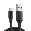 يوجرين سلك شاحن من USB إلى USB-C مضفر بطول 3 م - أسود