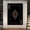 لوحة حائط قماشية ورق لعب - 120x80 سم - v-86-ca