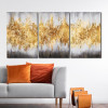لوحة حائط بتصميم تجريدي غولدن تاتش - خشب ام دي اف - 120x60 سم - PH 270