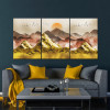 لوحة حائط بتصميم جبال - خشب ام دي اف - 120x60 سم - PH 299