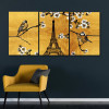 لوحة حائط برج ايفل ثلاث ثطع - خشب ام دي اف - 120x60 سم - PH 316