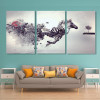 لوحة حائط بتصميم حيوانات ابداعي - خشب ام دي اف - 120x60 سم - PH 3