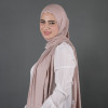 طرحة نايا قطن دبل ستريتش منقوش ثابت و مريح - 185x70 سم