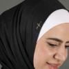 طرحة نايا قطن دبل ستريتش مرصع بالستراس - 185x70 سم