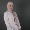 طرحة نايا قطن دبل ستريتش منقوش نقش ناعم - 185x75 سم