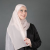 طرحة جوري نص شيفون بستراس مع بليسيه مكسر - 180x60 سم