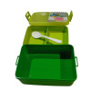 فياسين صندوق لانش بوكس دورين من البلاستيك المعالج - أخضر - HH607-Green