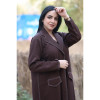 عباية من الكريب للنساء - بني - 02a-04