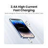 يوجرين Lightning - USB كابل شاحن ونقل بيانات مضفر - فضي