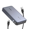 يوجرين باور بانك بمنفذين PD ومنفذ USB - بسعة بطارية 25000 ملليي أمبير - 145 واط - رمادي