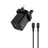 جيبيل باعتمادية آبل شاحن جدار 30 واط - بمنفذين USB وUSB Type--C - مع كايبل Type--C - لايتنينغ