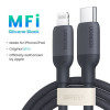 يوجرين سلك شاحن من USB-C إلى آيفون سيلكون بطول 1 م - أسود