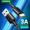 يوجرين سلك شاحن من USB إلى USB-C مضفر بطول 3 م - أسود