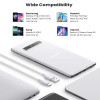 يوجرين سلك شاحن من USB إلى USB-C مضفر بطول 2 م - أبيض