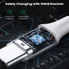يوجرين سلك شاحن من USB إلى USB-C مضفر بطول 2 م - أبيض