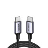 يوجرين Type-C - Type-C 2.0 كابل شاحن مضفر - 100 واط - 3 متر - أسود