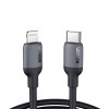 يوجرين Lightning - Type-C كابل من السيليكون - 1 متر - أسود