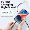 يوجرين Lightning - Type-C كابل من السيليكون - 1 متر - أسود