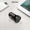 يوجرين شاحن سيارة بمنفذين USB وقوة 24 واط - أسود