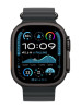 ساعة Ultra 2 (2024) GPS + Cellular 49 مم، هيكل من التيتانيوم الأسود مع سوار Ocean أسود