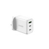 ليفوري شاحن حائط محول شحن سريع بمنفذين USB-C ومنفذ USB-A - بقوة 20 واط - LGW131