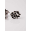 طقم اكسسوارت للرجال مطلي فضي - 2 قطع - أسود - F05