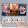 لوحة حائط أزهار وفراشات - خشب ام دي اف - 120x60 سم - PH 72