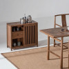 بوفيه Alhome Brown MDF: سحر ريفي ومساحة تخزين واسعة لغرفة الطعام الخاصة بك